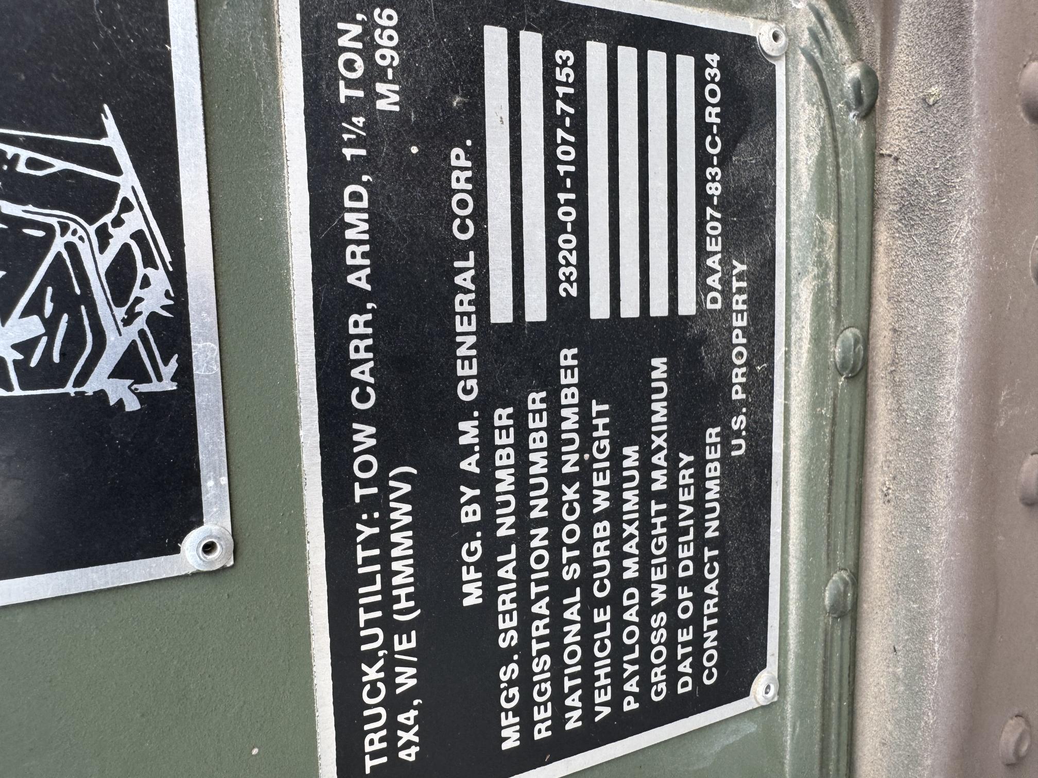 1984 AM GENERAL M998 - Image 18